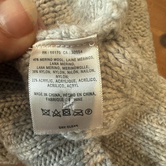 Anthropologie Sparrow Womens Cowl Neck Cable Knit Wool Sweater Dress Size XS - Picture 14 of 15